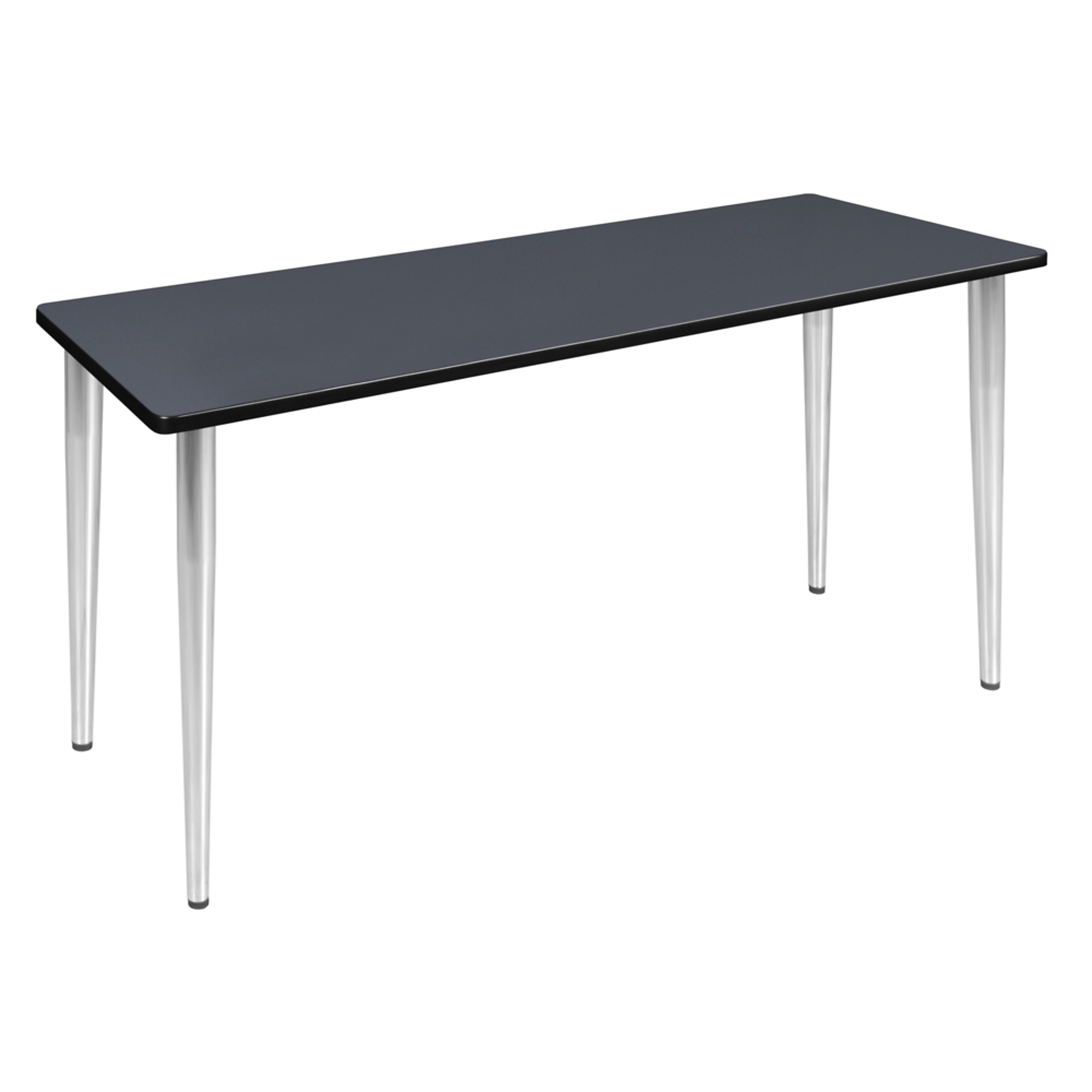 Regency Kahlo Training Seminar Table — 72in. x 24in., Grey Top, Chrome Tapered Legs, Model# MTPL7224GYCM